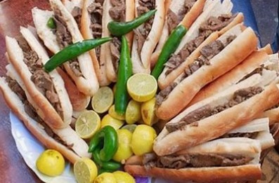 سندوتش كبدة ومخ كبير